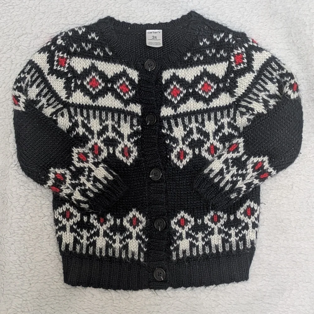 Carter's Toddler Girl Chunky Winter Fuzzy Cardigan Sweater 3T